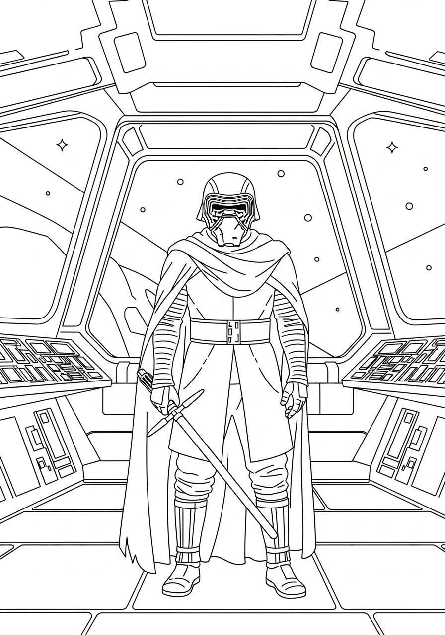 disegni di Kylo Ren da colorare per bambini
