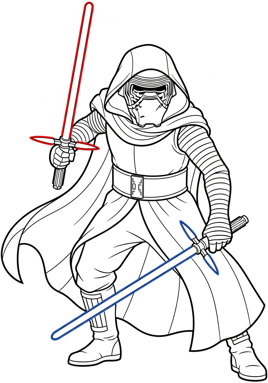 disegno Kylo Ren da colorare e stampare 1