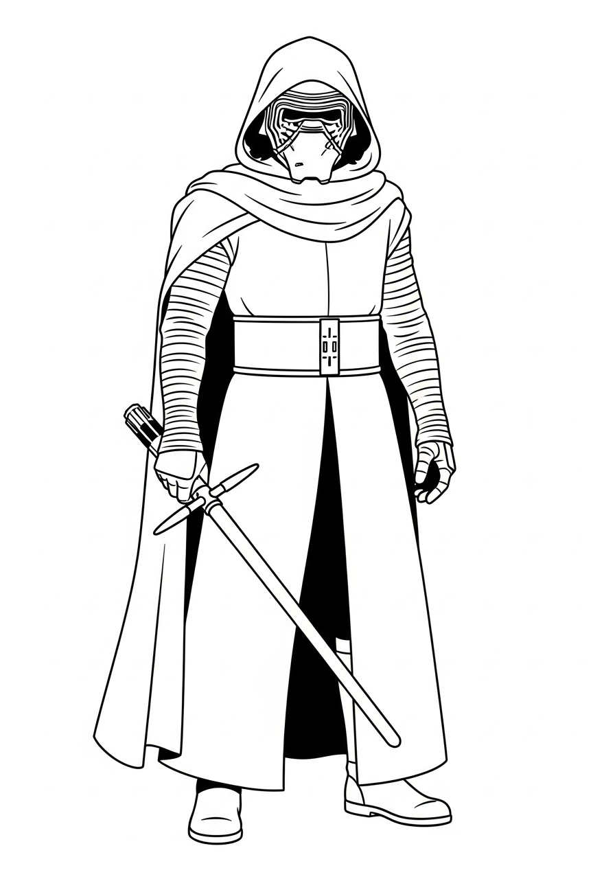 disegno di Kylo Ren da stampare e colorare