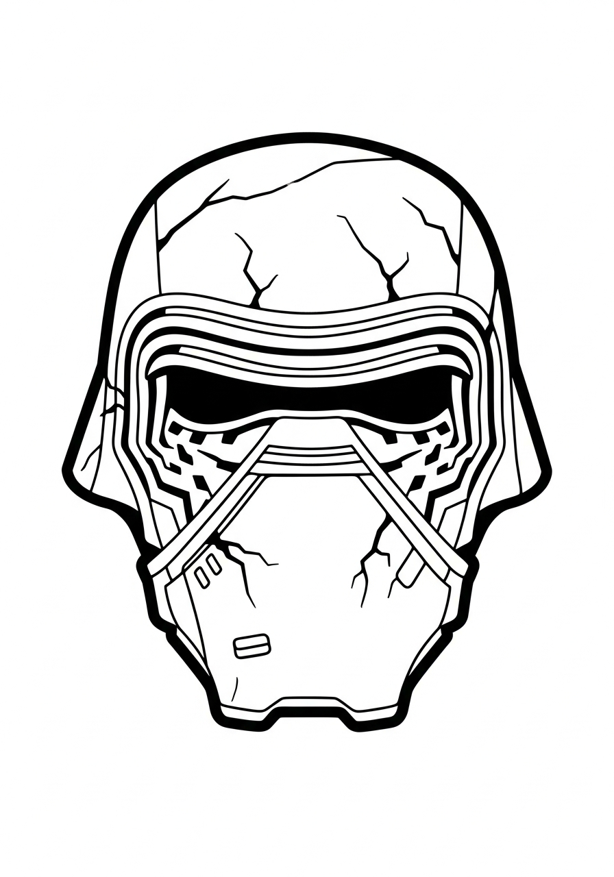 immagini Kylo Ren da colorare e stampare