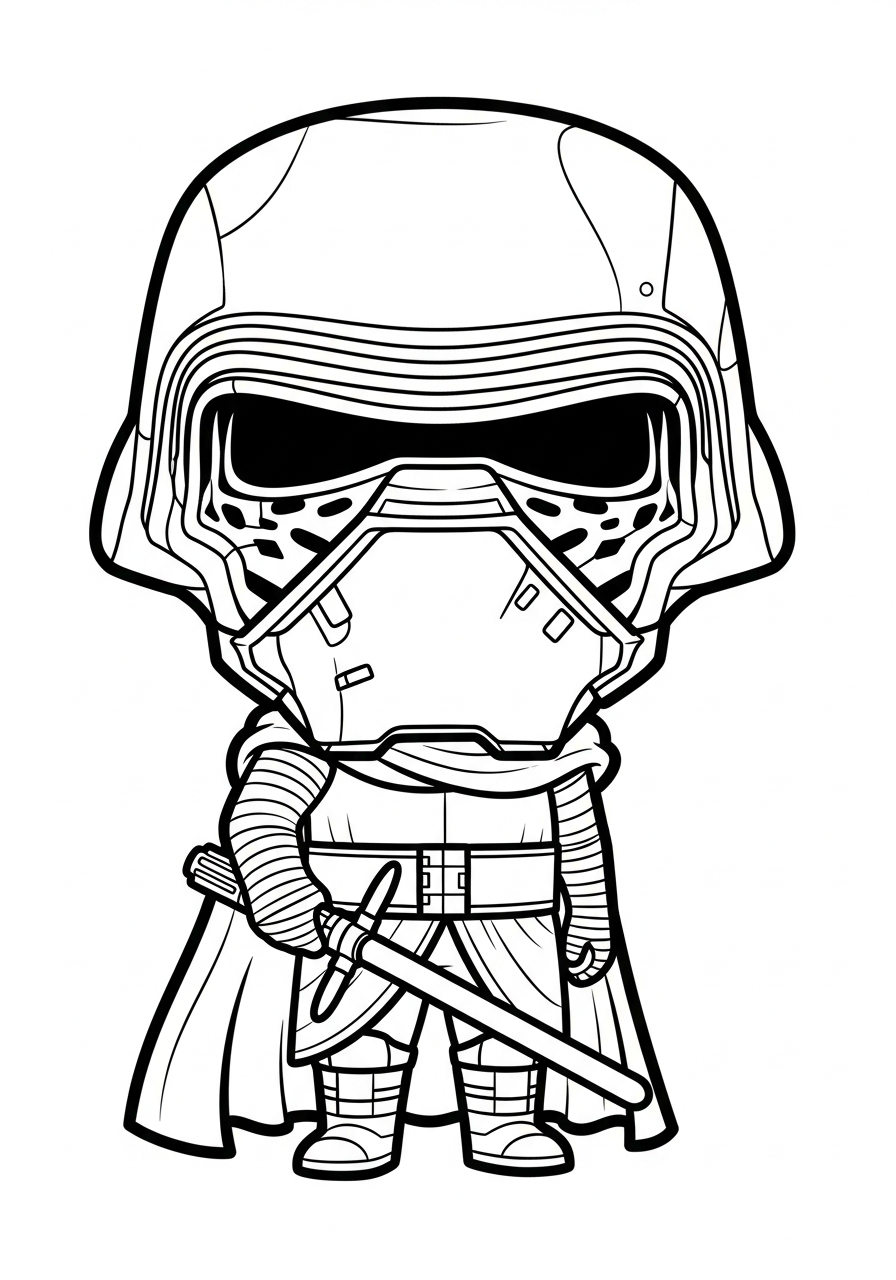 disegno Kylo Ren da colorare per bambini 1