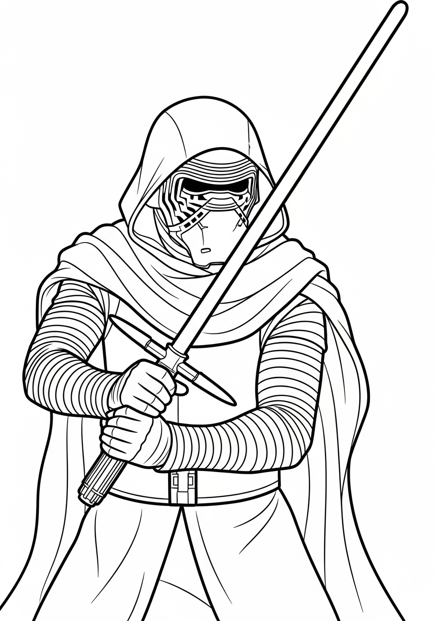 disegni da colorare Kylo Ren pdf 1
