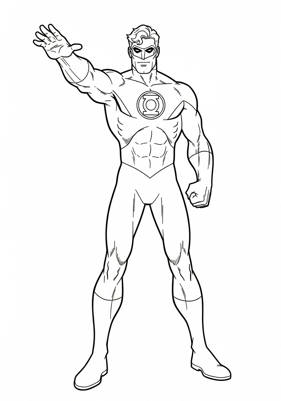 Lanterna Verde 19 immagini da colorare di Lanterna Verde