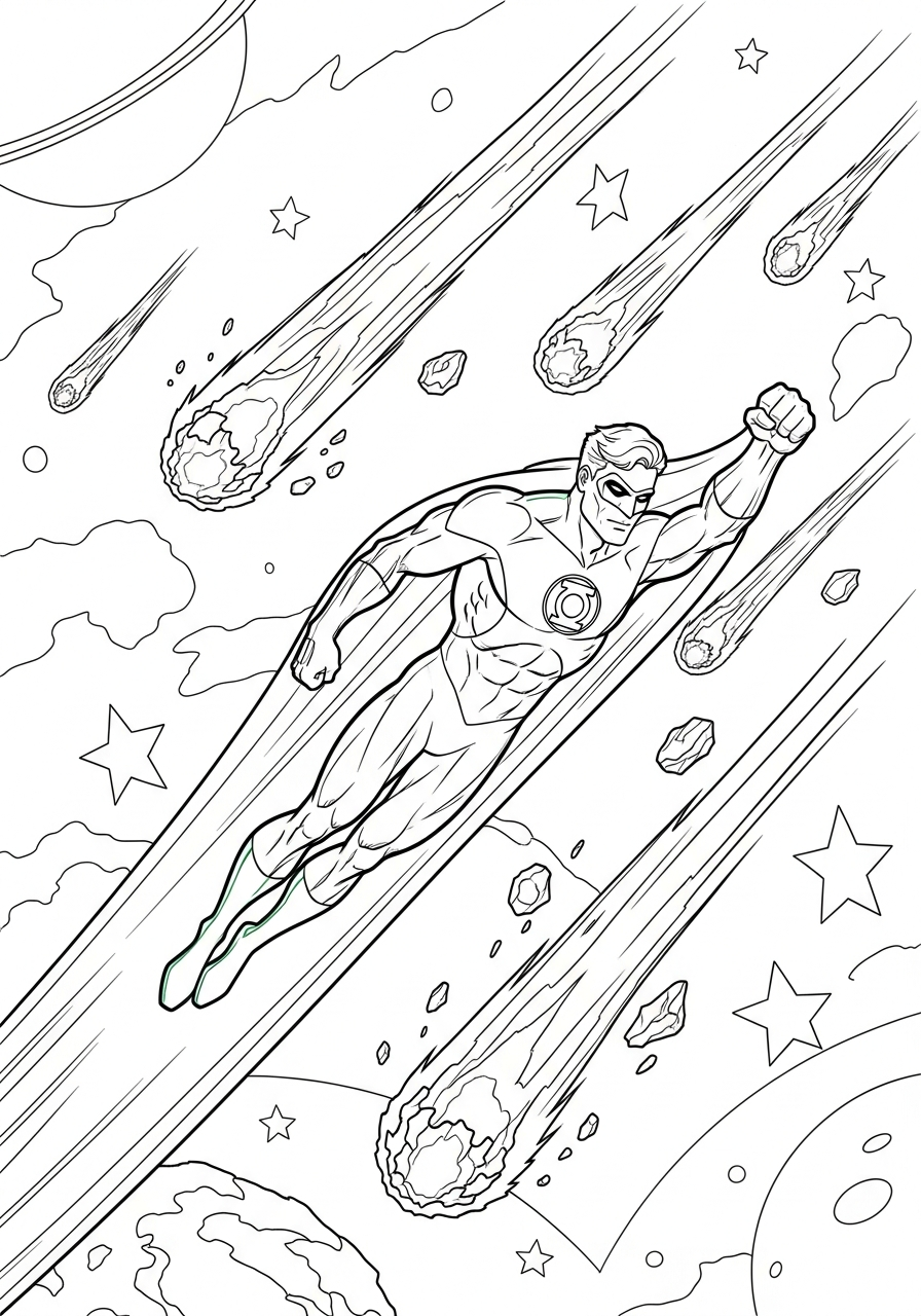 Lanterna Verde 10 disegni da colorare Lanterna Verde pdf 1