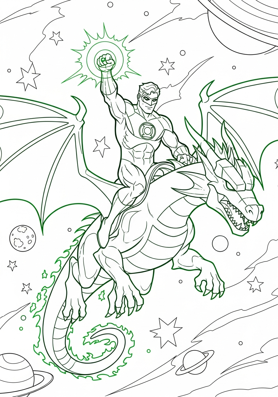 Lanterna Verde 9 disegni da colorare gratis Lanterna Verde