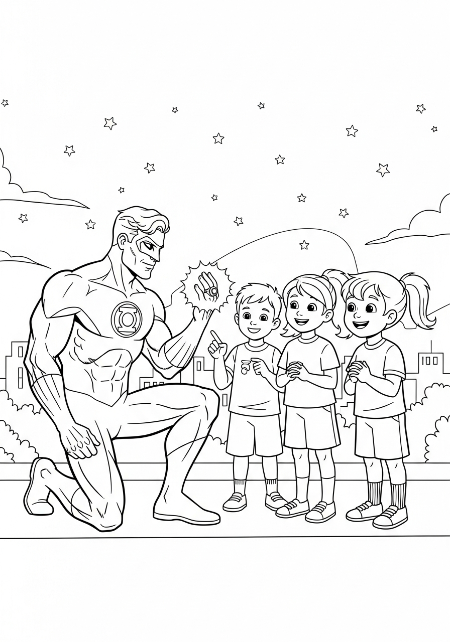 Lanterna Verde 8 immagini di Lanterna Verde da colorare e stampare 1