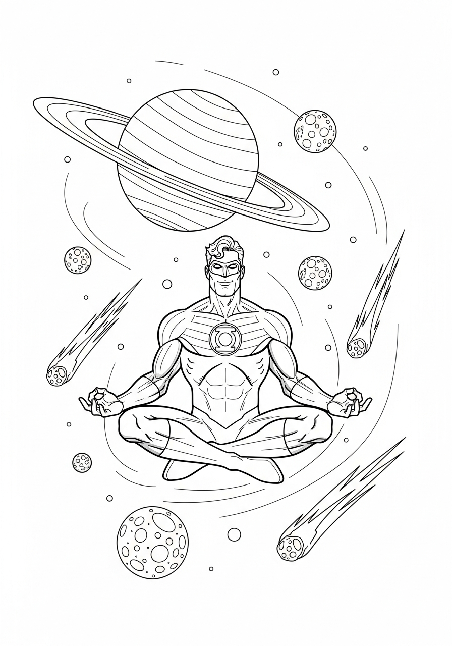 Lanterna Verde 4 Lanterna Verde da stampare e colorare per bambini