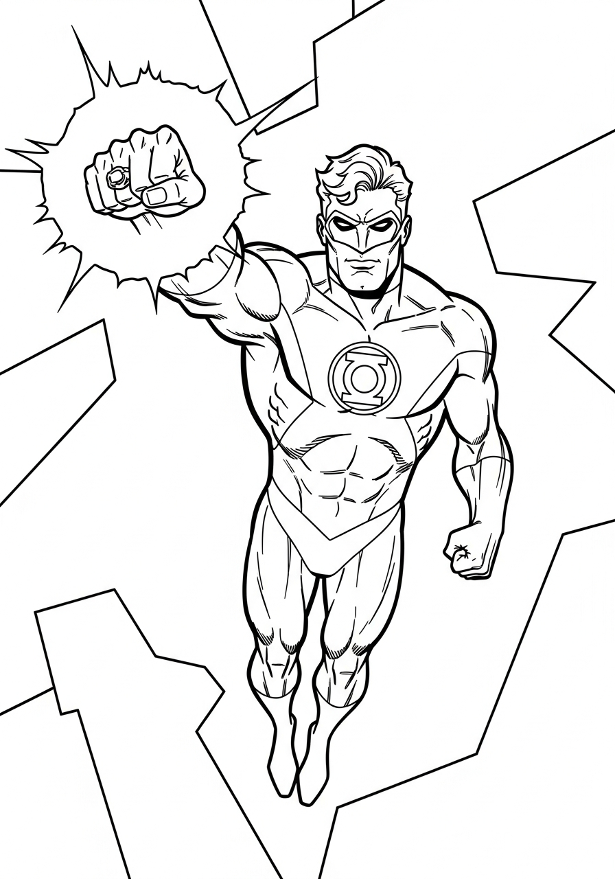 Lanterna Verde 18 immagini da stampare e colorare di Lanterna Verde