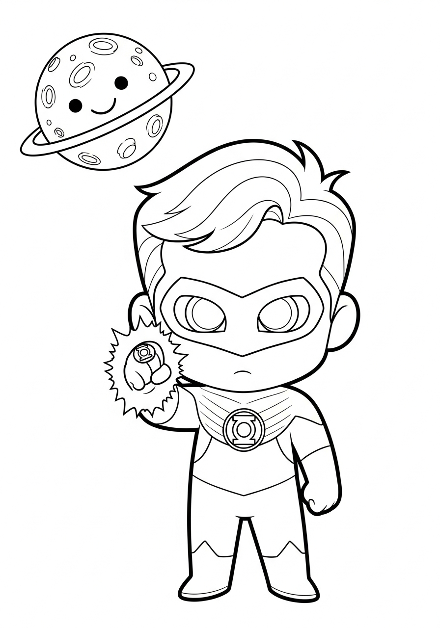 Lanterna Verde 13 Lanterna Verde da colorare pdf 1