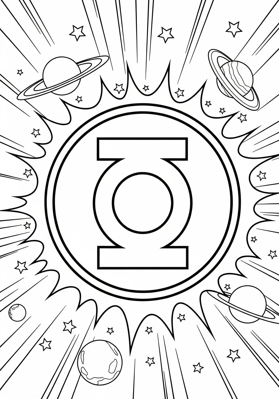 Lanterna Verde 12 Lanterna Verde da colorare a4