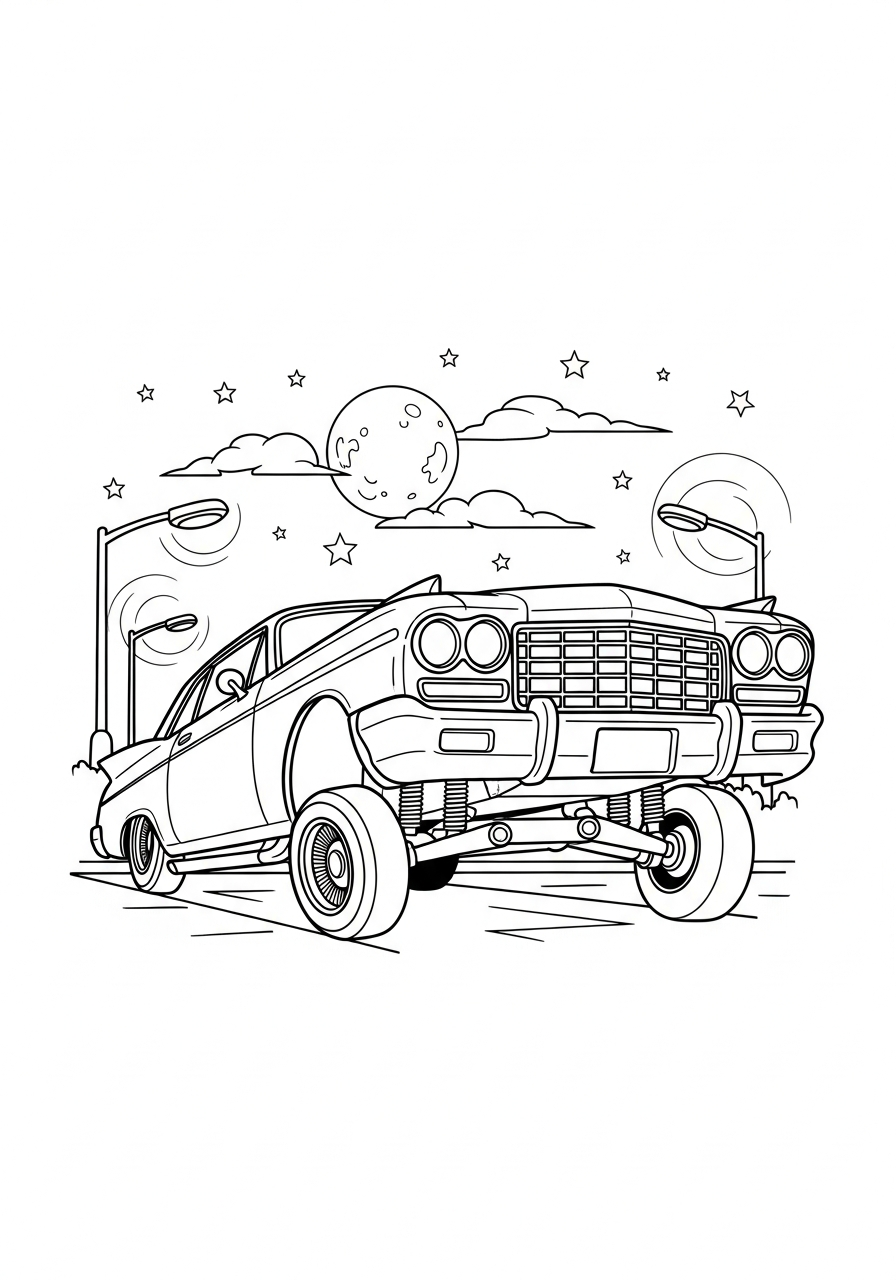 Lowrider 12 disegni Lowrider da colorare e stampare