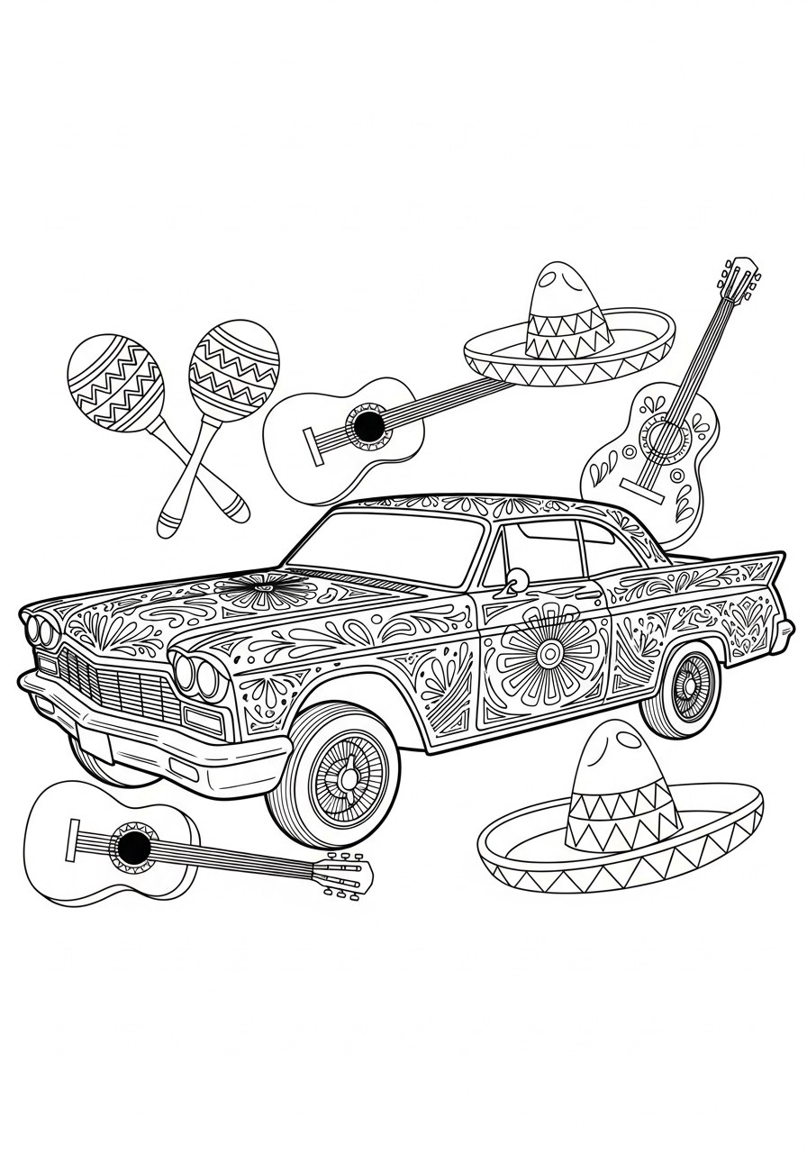 Lowrider 15 Lowrider da colorare bambini