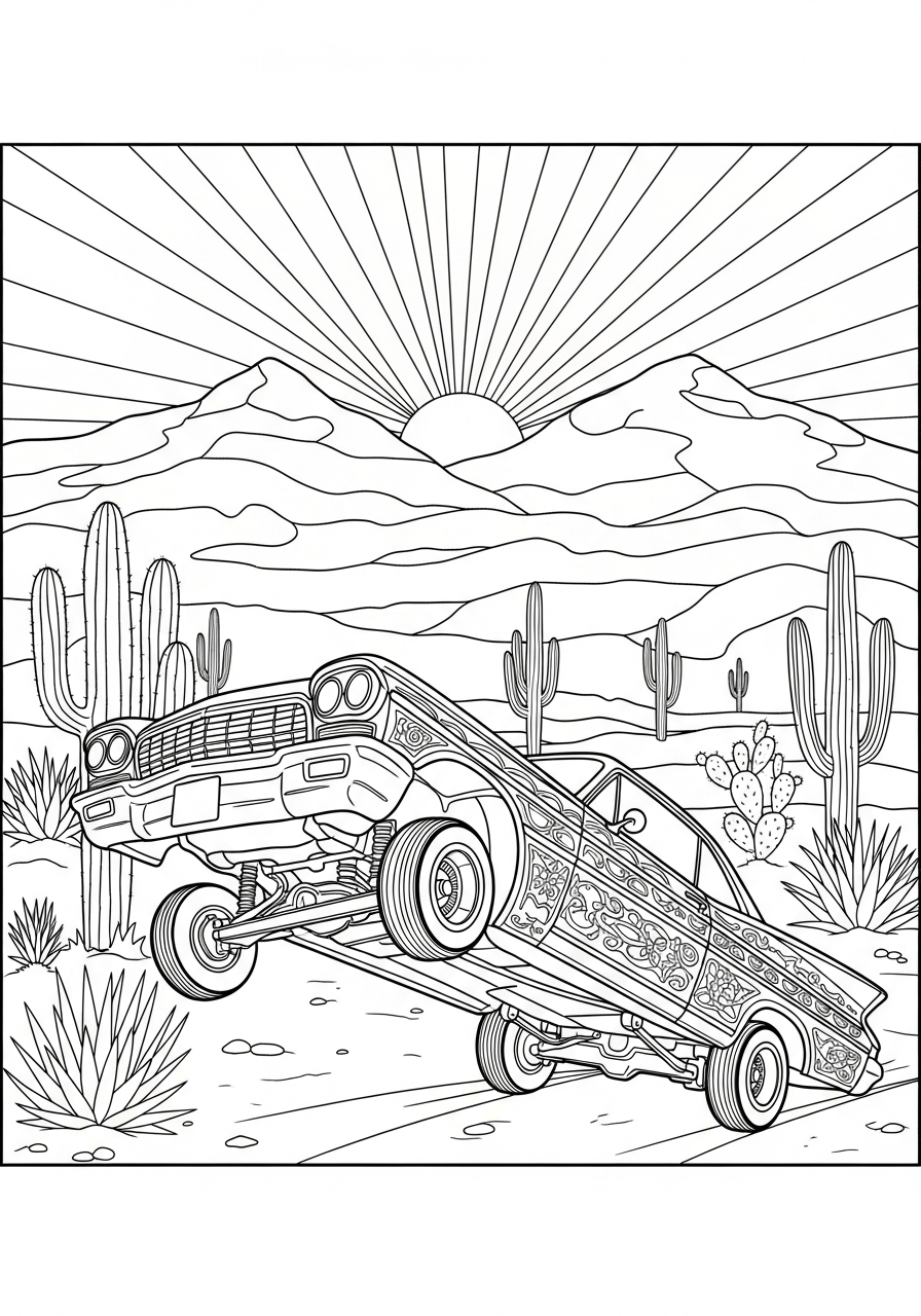 Lowrider 16 Lowrider disegno facile da colorare