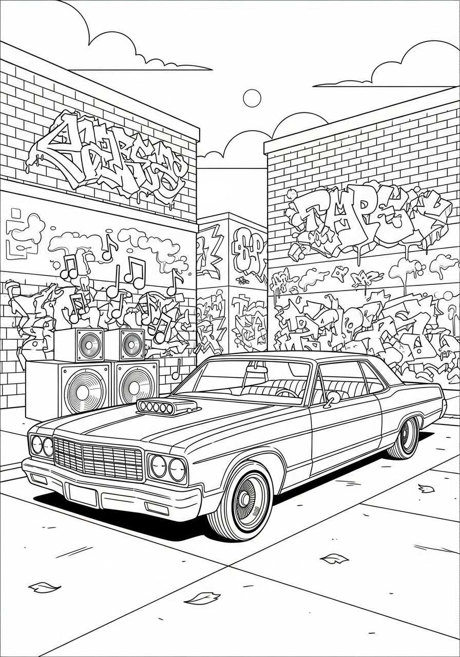 Lowrider 18 Lowrider da colorare facile