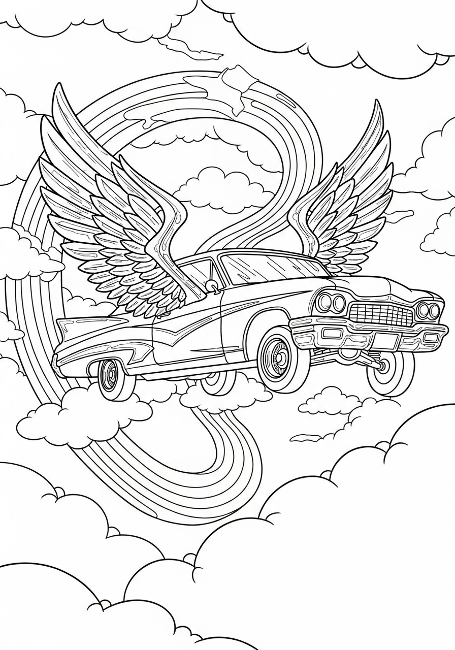 Lowrider 21 disegni di Lowrider da colorare per bambini
