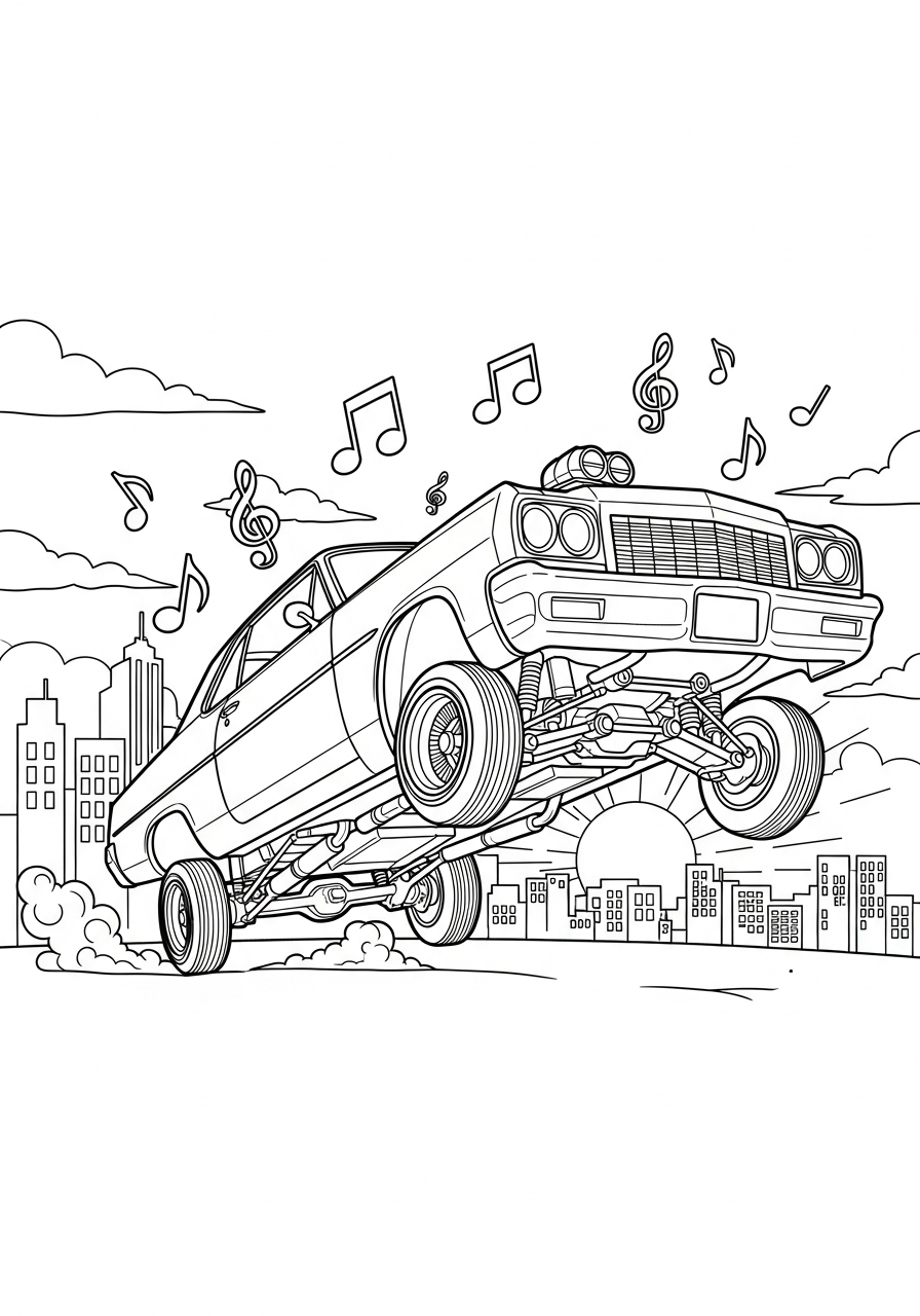 Lowrider 3 pdf stampare Lowrider da colorare