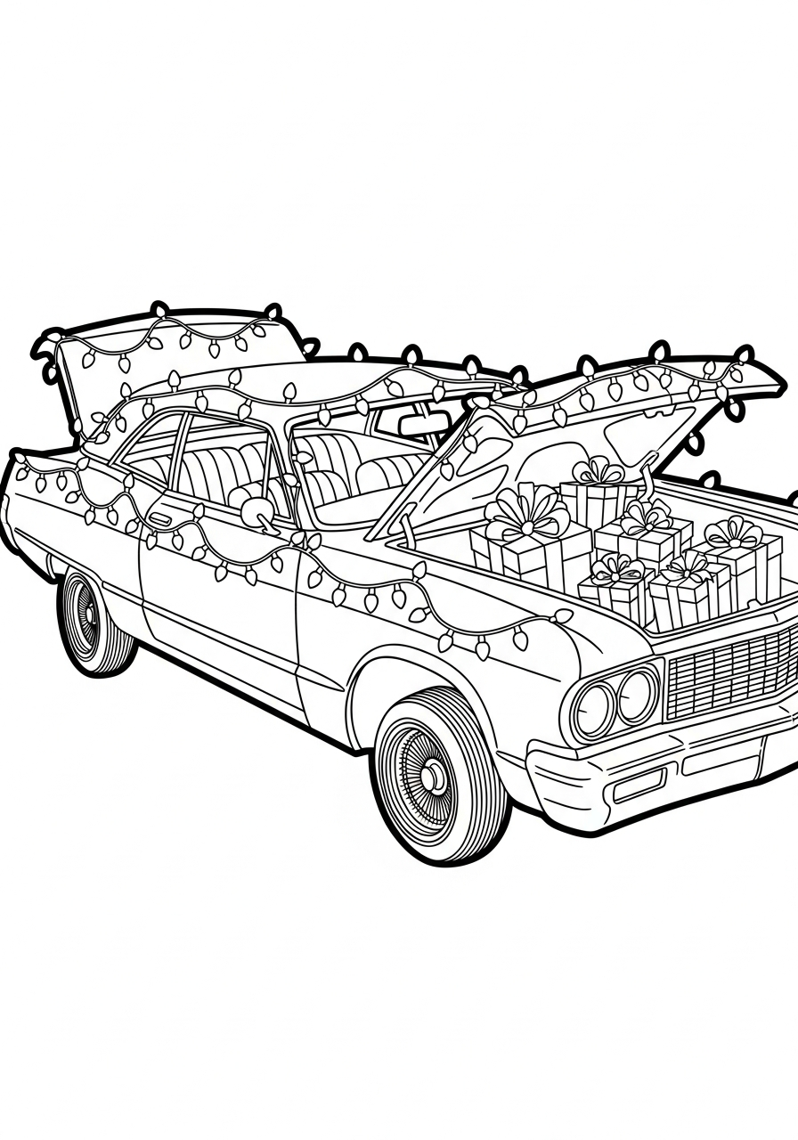 Lowrider 20 Lowrider disegno da colorare facile