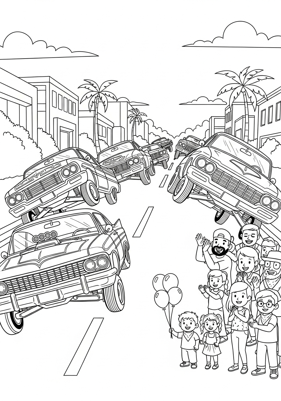 Lowrider 7 foto di Lowrider da colorare