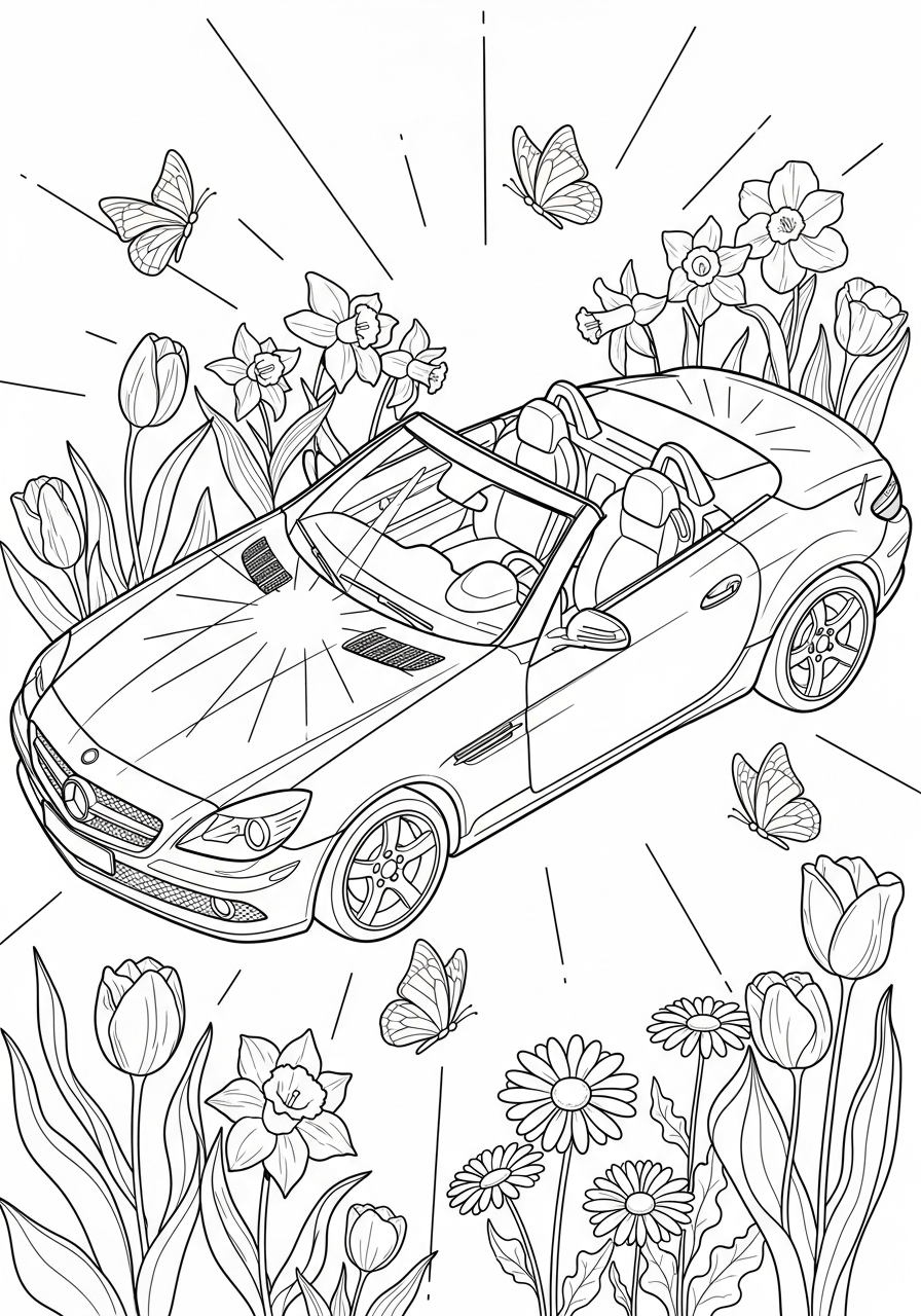 Mercedes 10 immagini di Mercedes da stampare e colorare