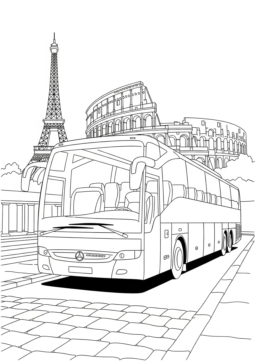 Mercedes 6 Mercedes disegno da colorare facile