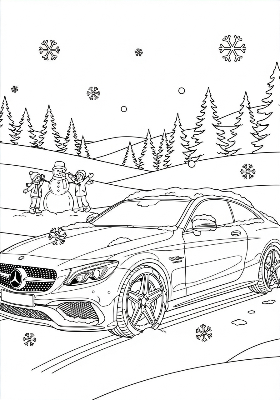 Mercedes 3 disegni Mercedes da colorare per bambini