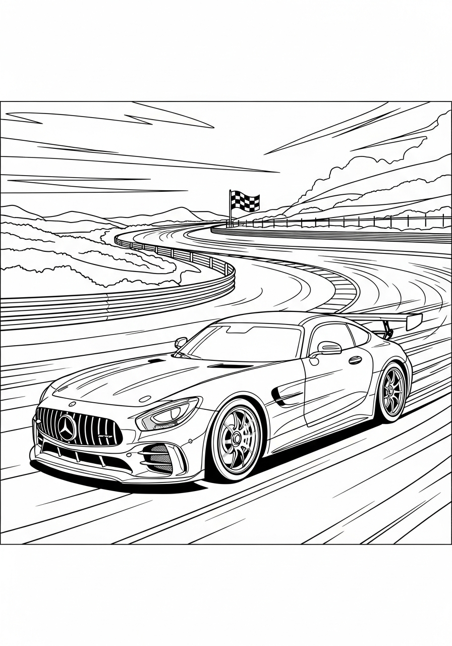 Mercedes 18 Mercedes da colorare bambini