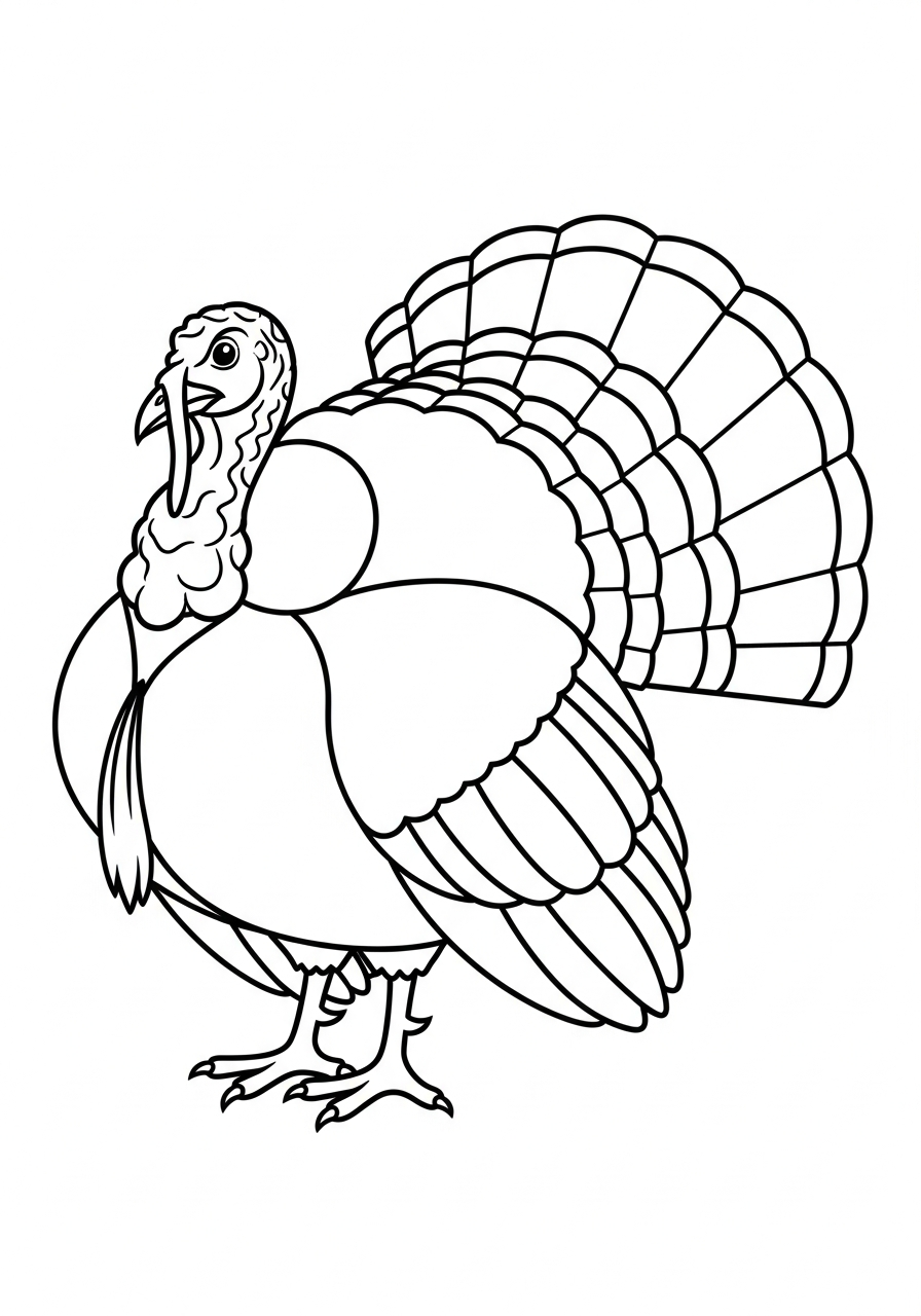 Tacchino 21 disegno Tacchino da colorare
