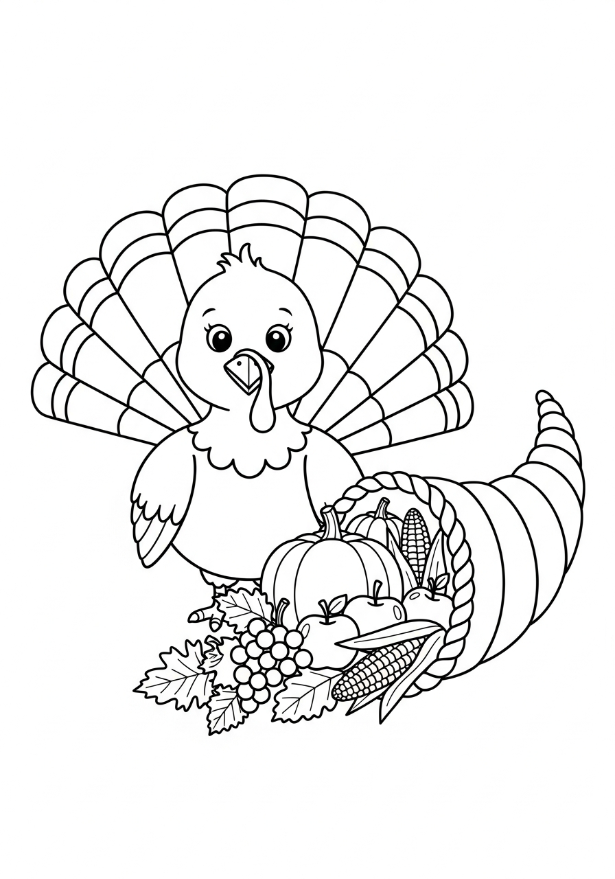 Tacchino 12 disegni Tacchino da colorare e stampare