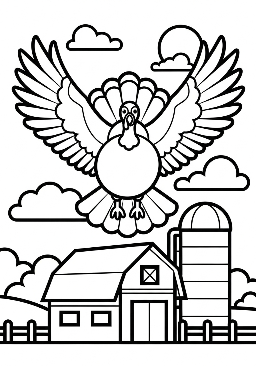 Tacchino 6 foto di Tacchino da colorare