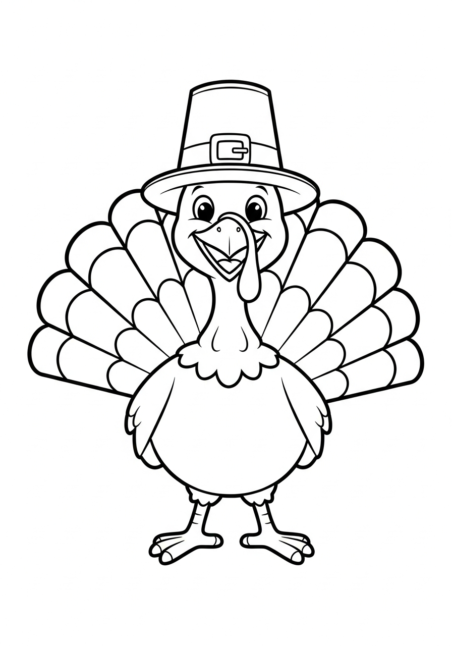 Tacchino 19 Tacchino da colorare e stampare pdf 2
