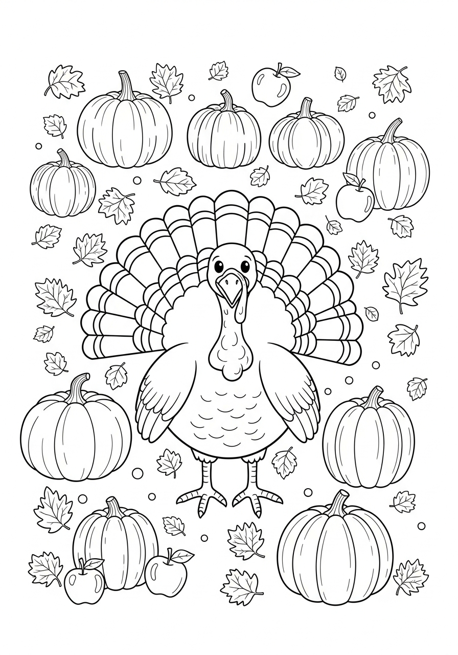 Tacchino 16 immagini da colorare Tacchino gratis