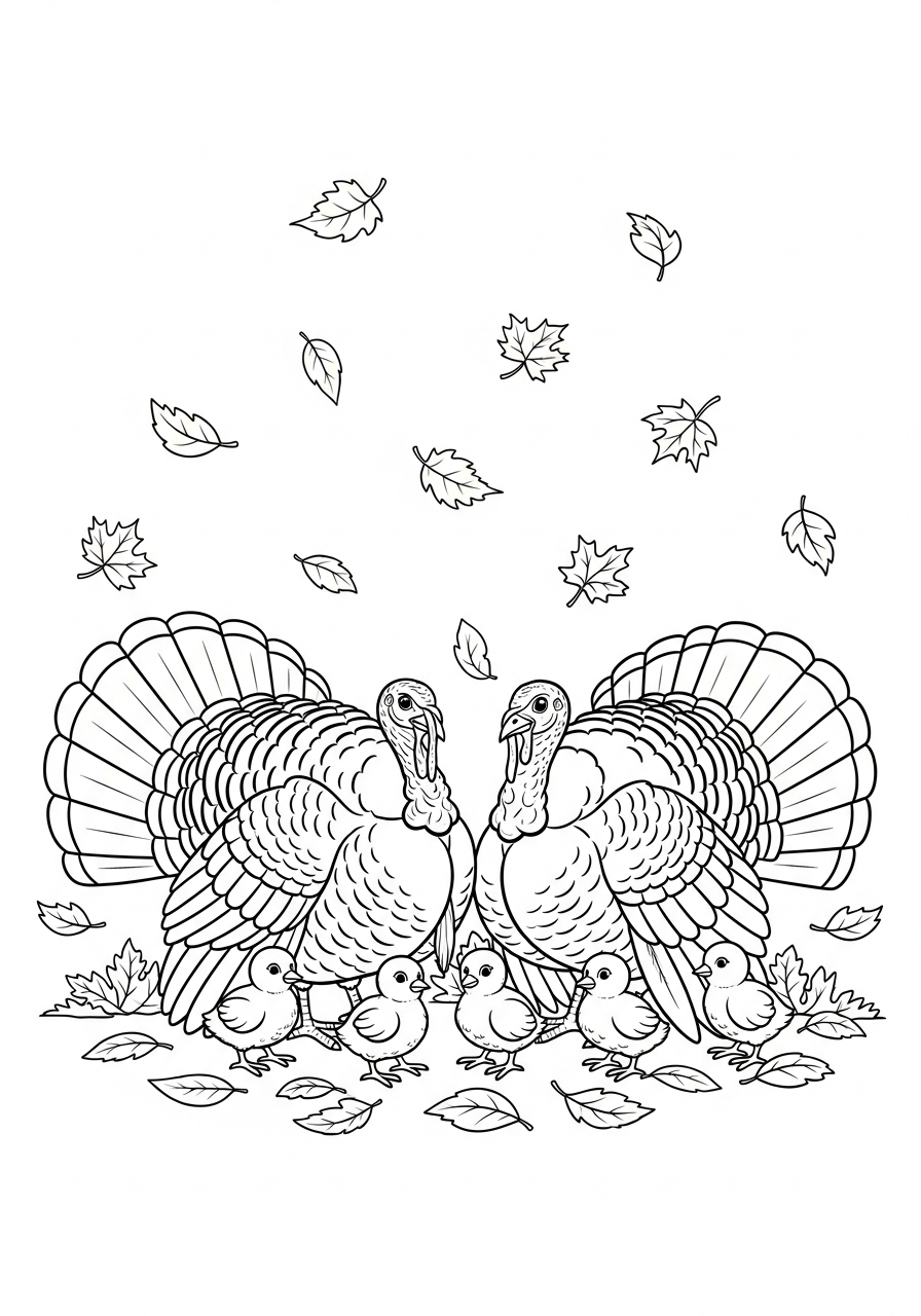 Tacchino 15 immagini da colorare di Tacchino 1