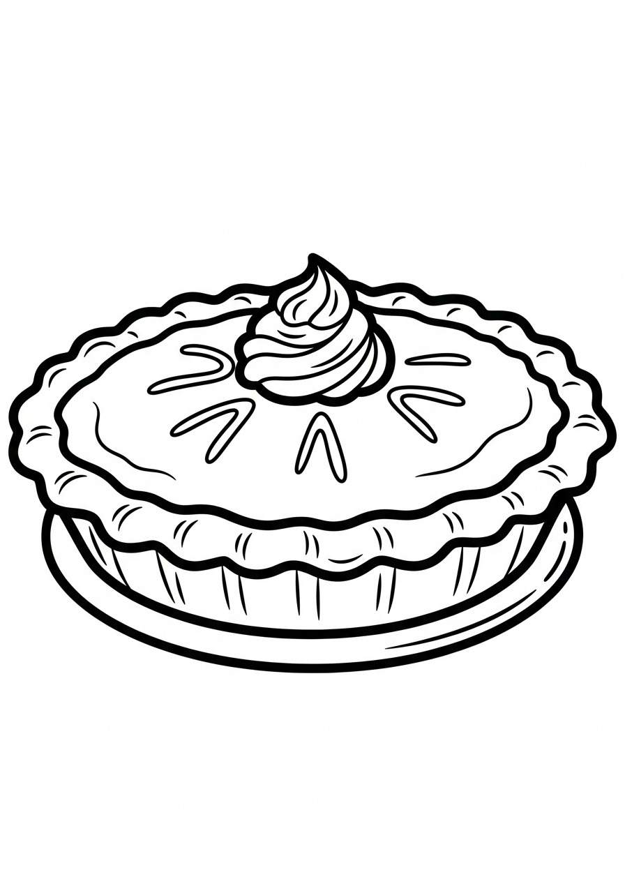 disegni da colorare gratis Torta di zucca