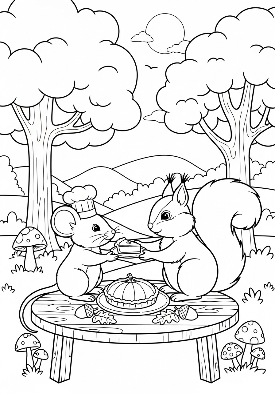 disegno Torta di zucca da colorare per bambini