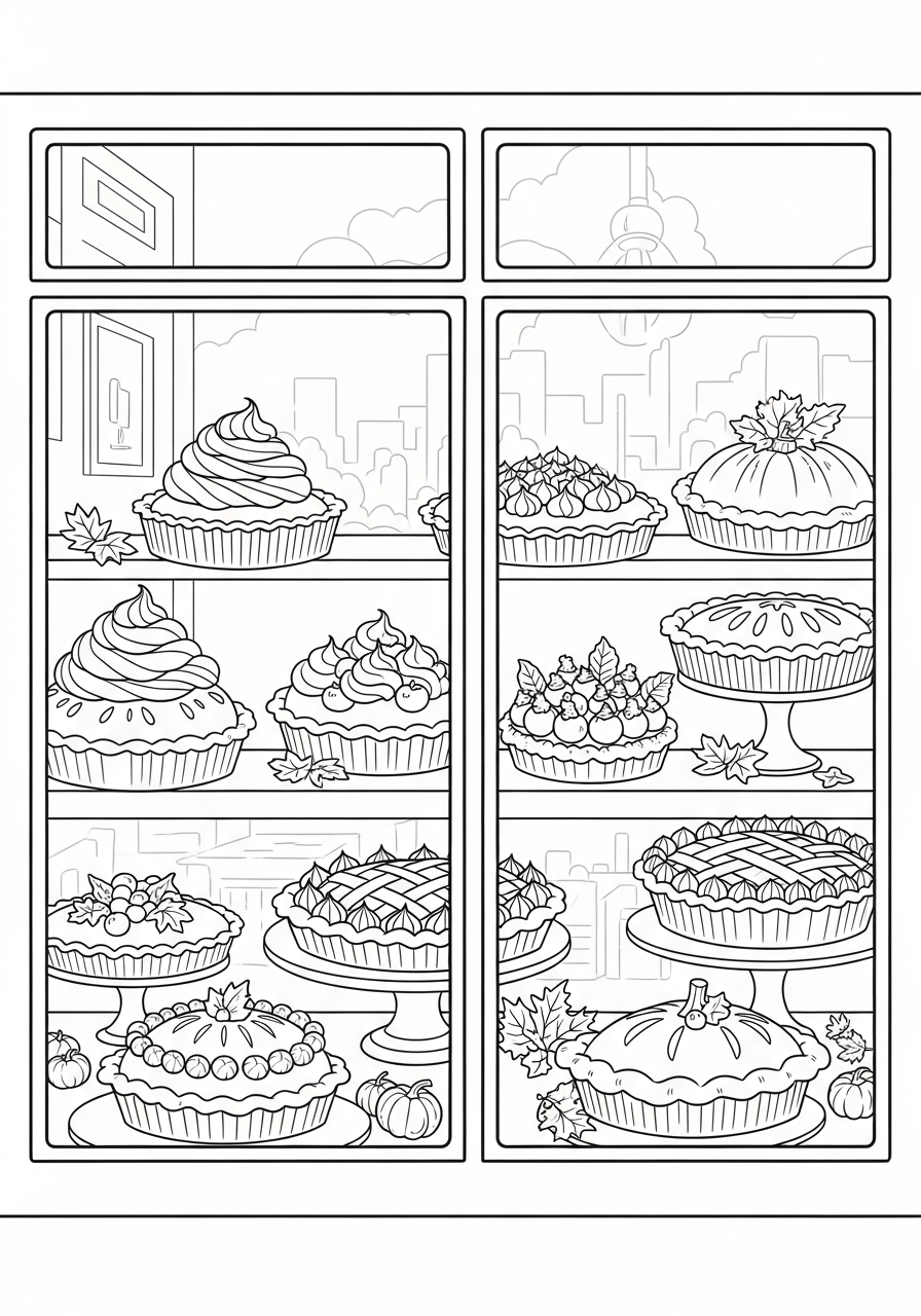 Torta di zucca da colorare pdf gratis