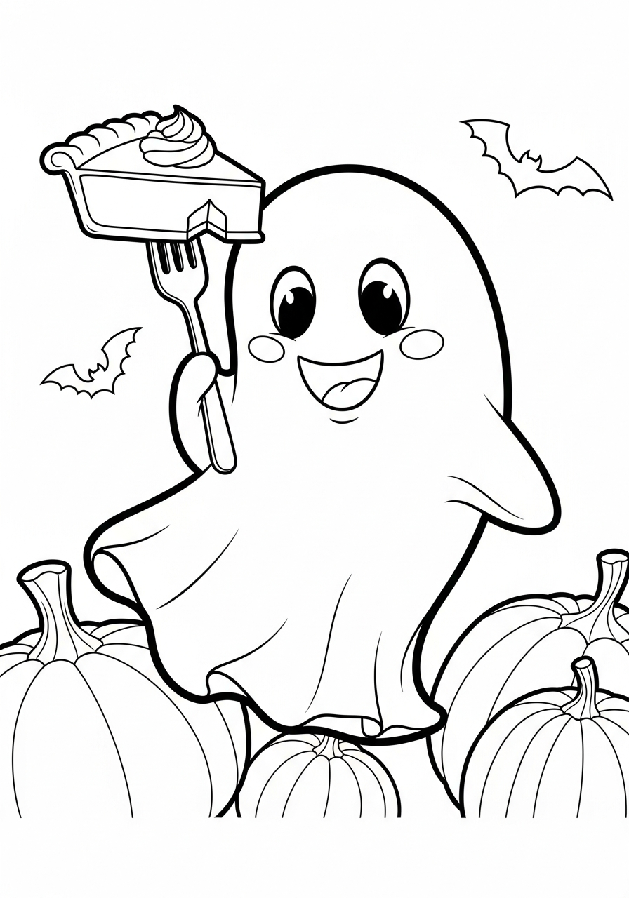 Torta di zucca da colorare pdf gratis