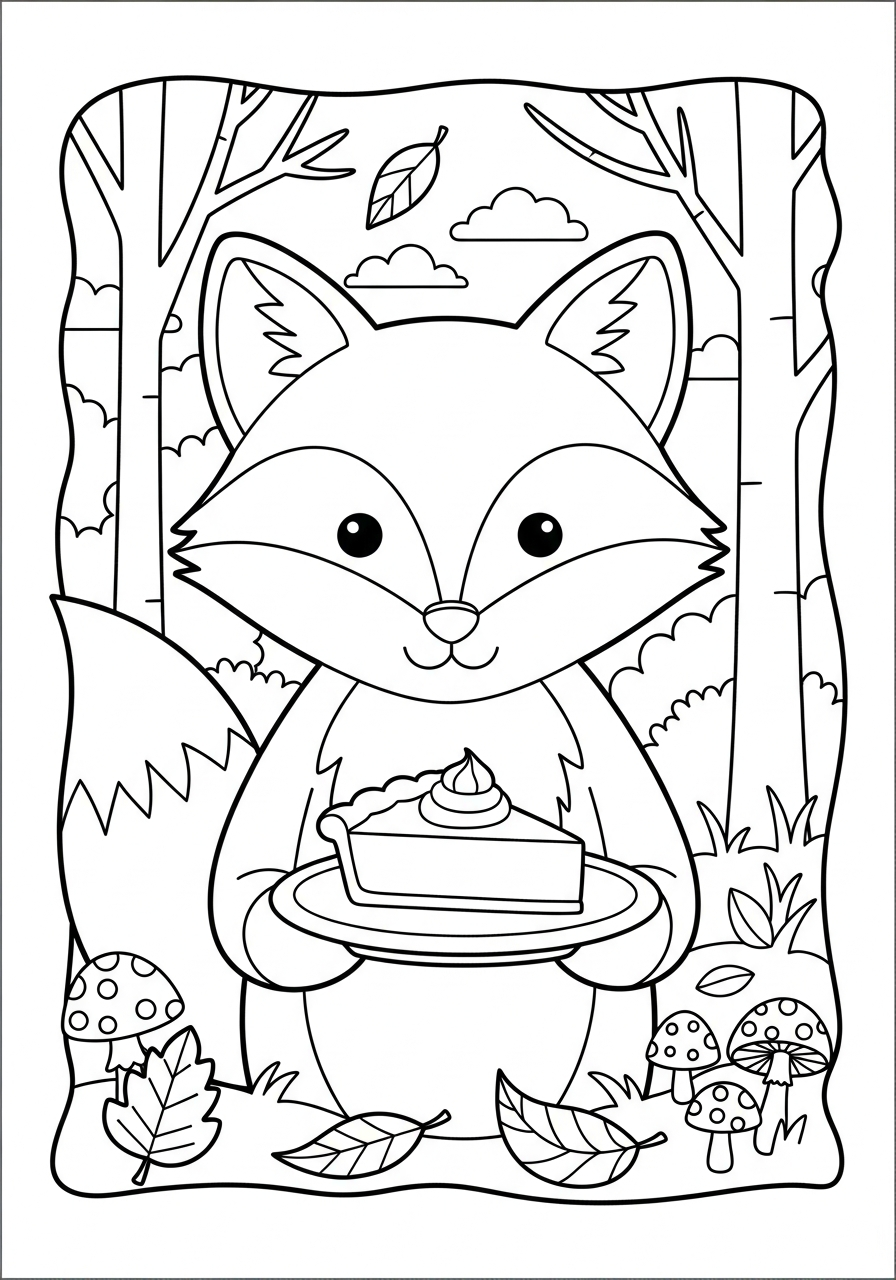 disegni di Torta di zucca da colorare