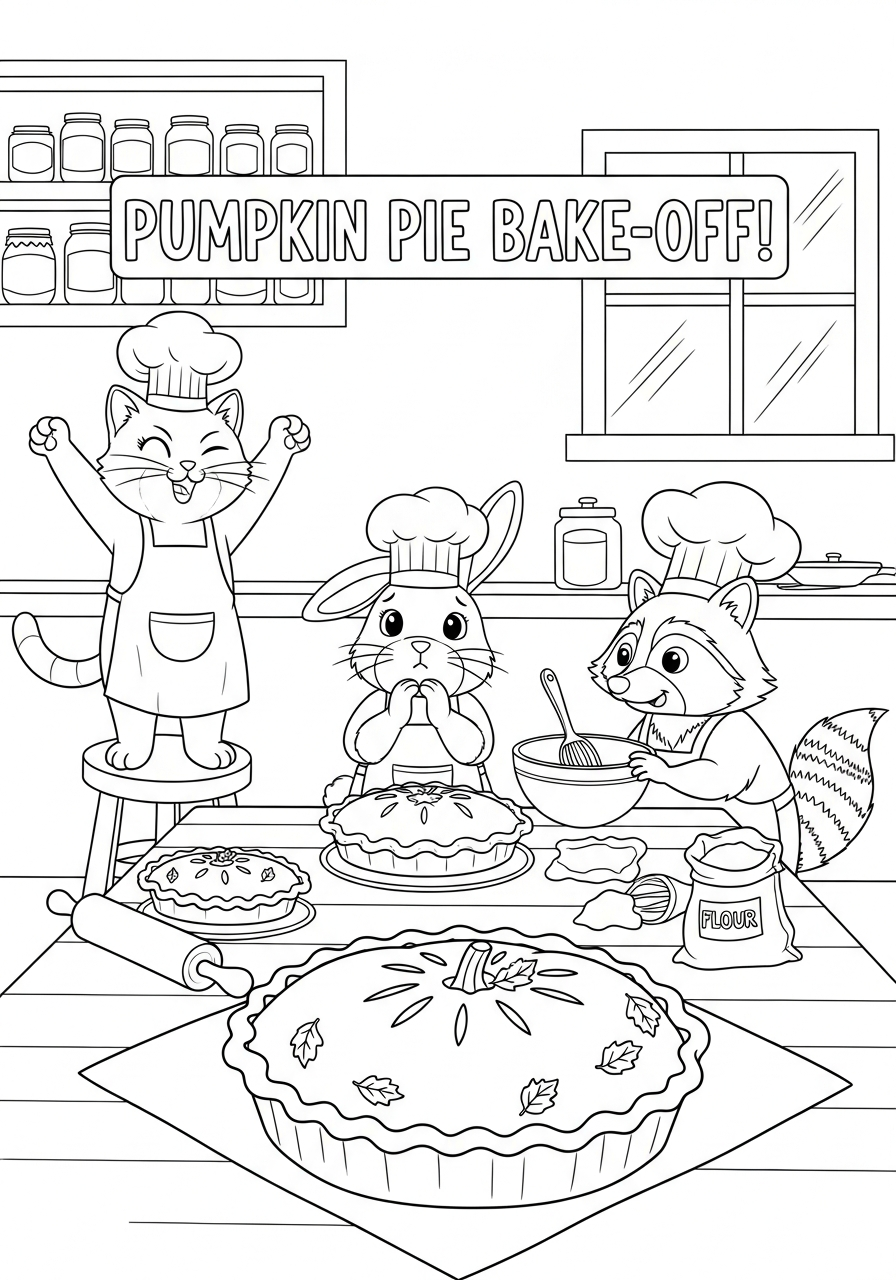 Torta di zucca disegni da colorare per bambini maschi