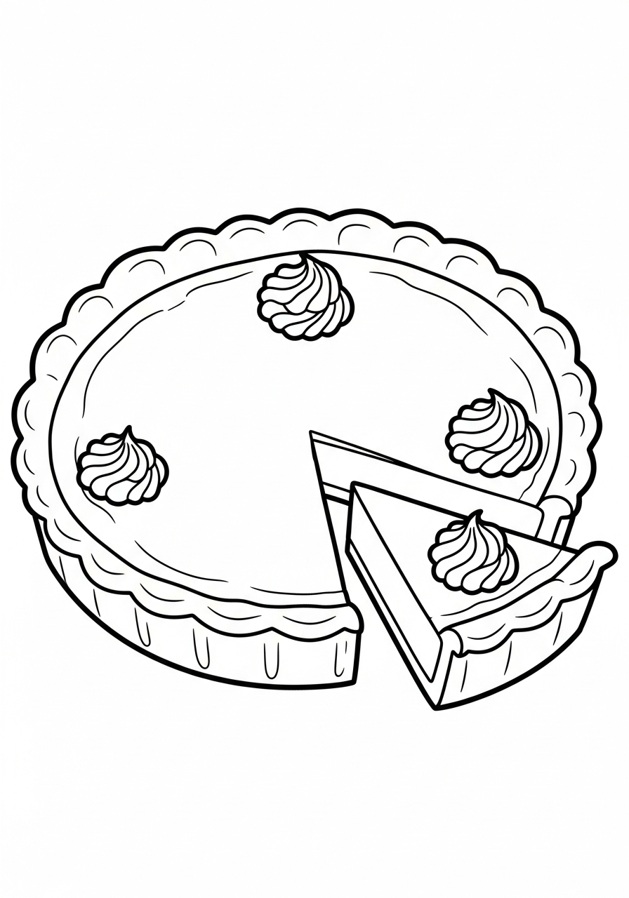 disegno Torta di zucca da colorare