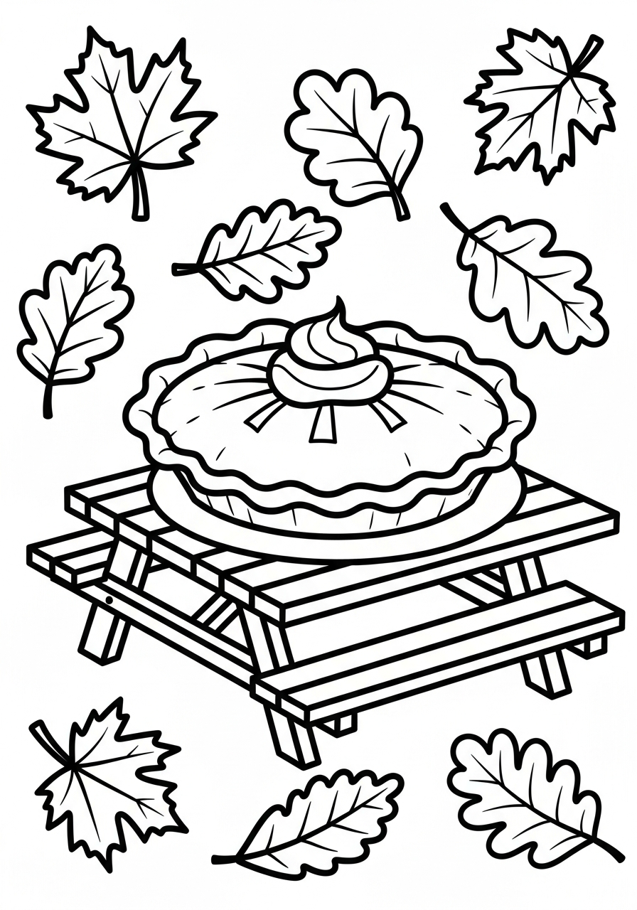 Torta di zucca da colorare e stampare a4