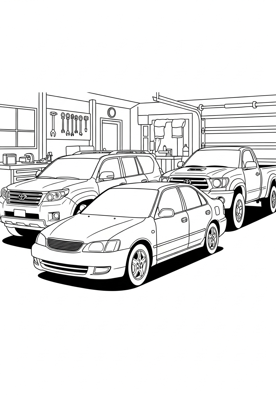 Toyota 10 Toyota da colorare per bambini