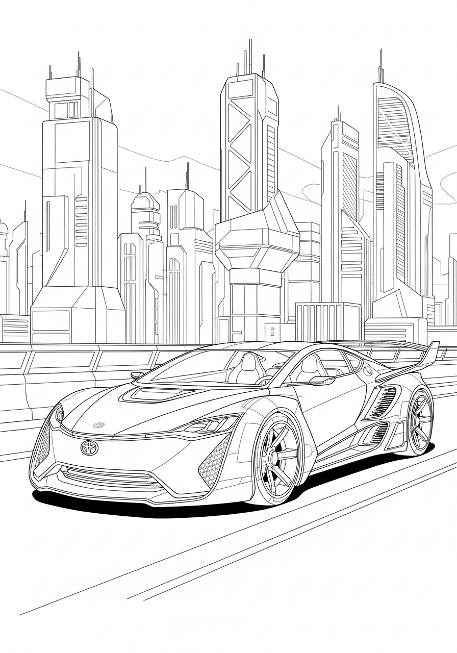 Toyota 9 Toyota da stampare e colorare gratis