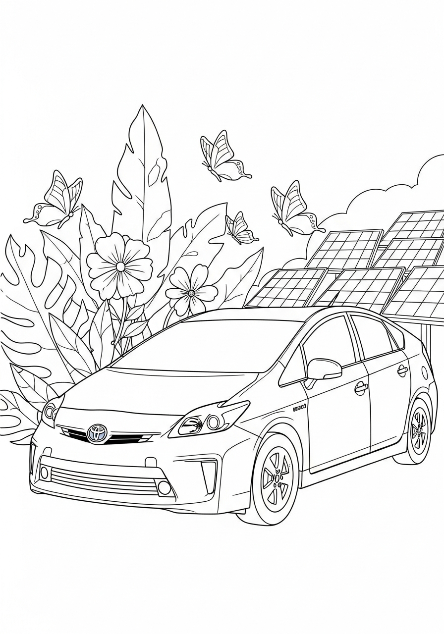 Toyota 8 immagini da colorare di Toyota