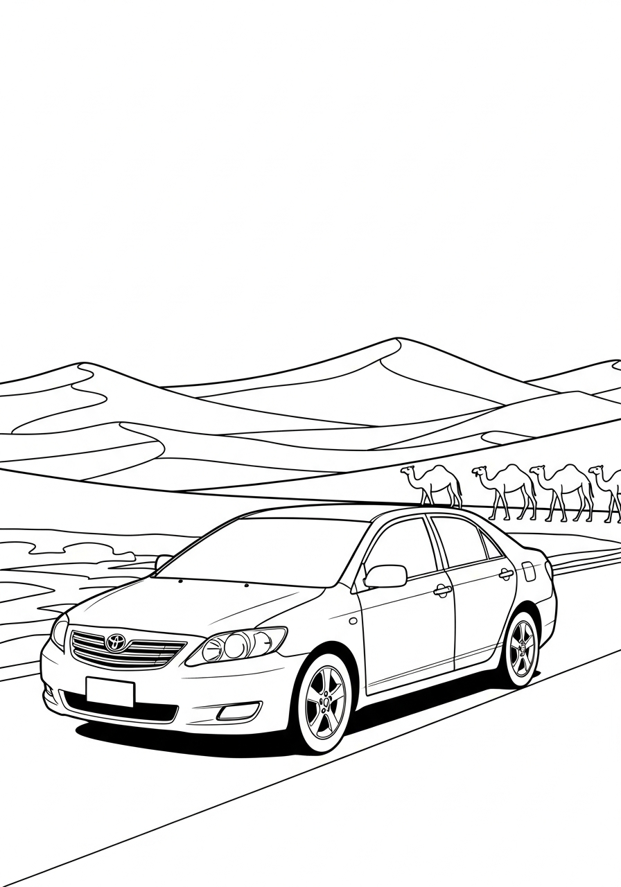 Toyota 5 disegno di Toyota da stampare e colorare