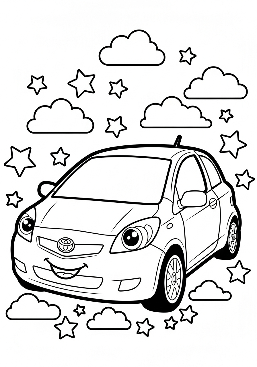 Toyota 21 immagini da colorare Toyota gratis