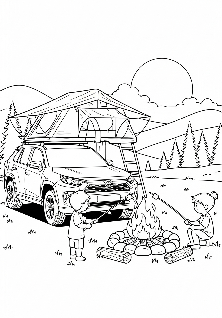 Toyota 3 disegni Toyota da colorare e stampare