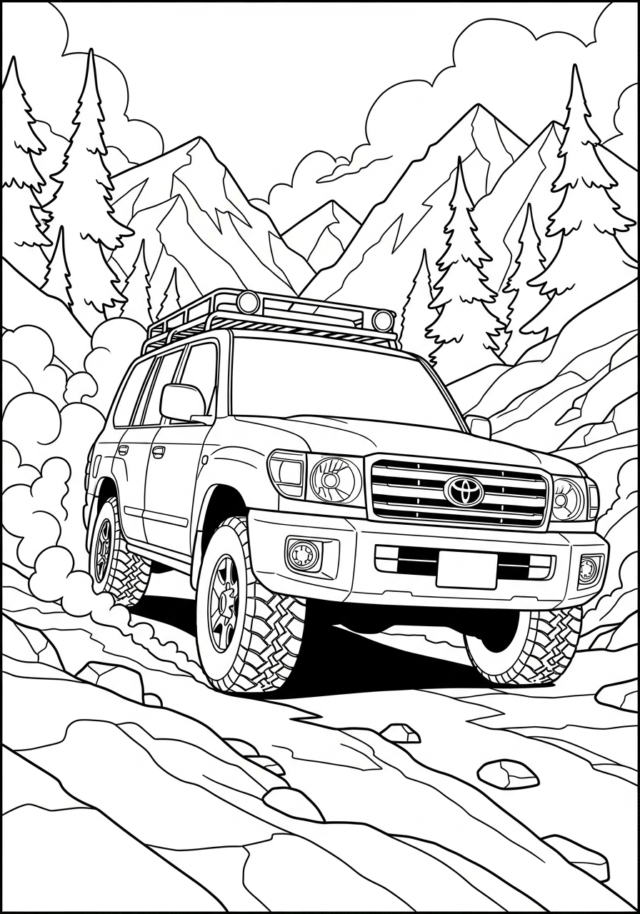 Toyota 20 disegni da colorare gratis per bambini di Toyota