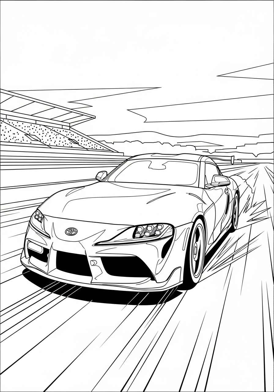 Toyota 19 disegni di Toyota da colorare per bambini