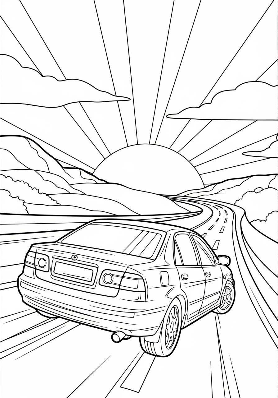 Toyota 16 disegni da colorare per bambini pdf Toyota