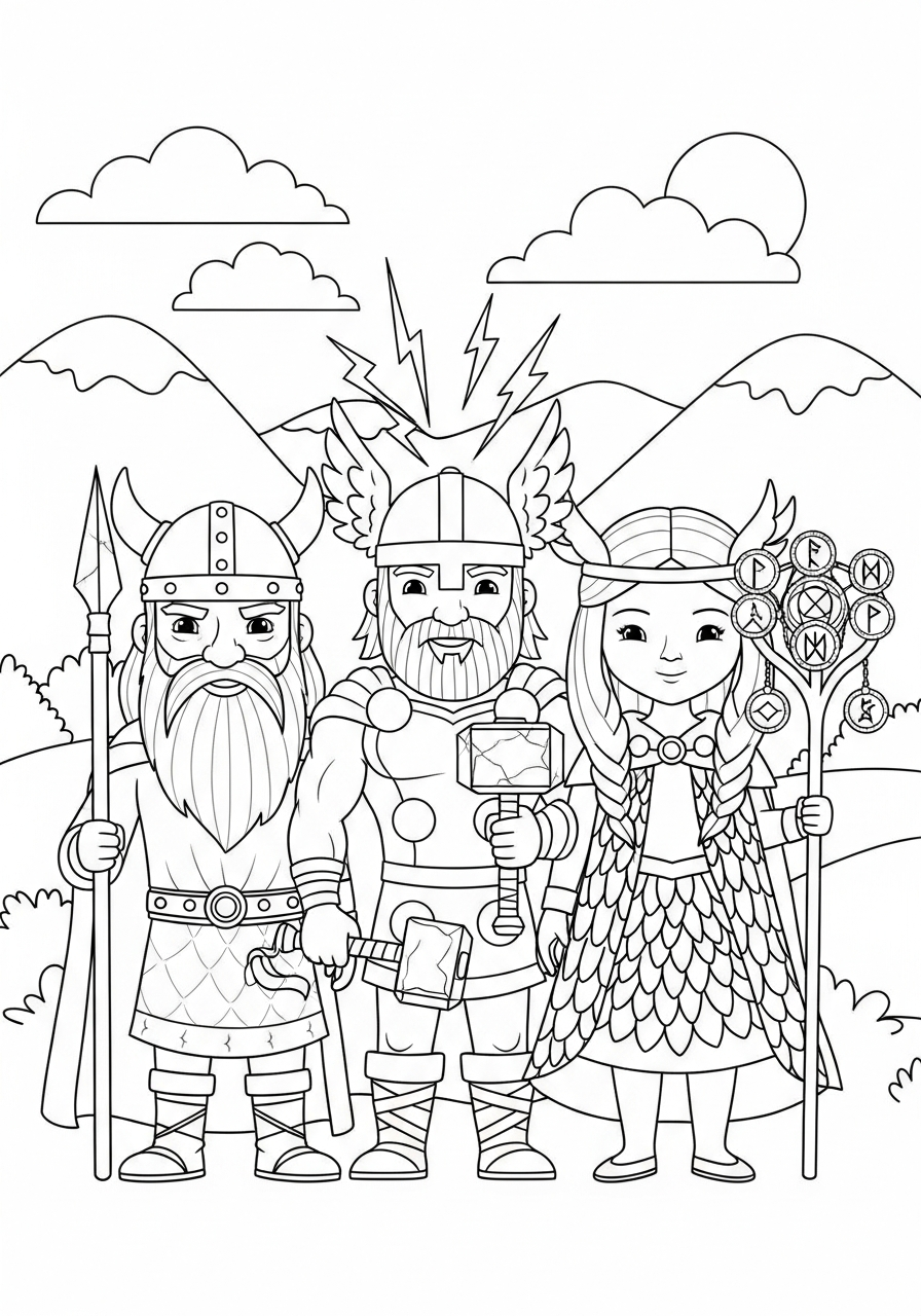 Vichingo 9 Vichingo da colorare bambini